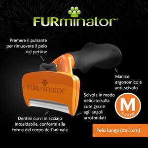 FURminator Deshedding Tool M Pelo Lungo