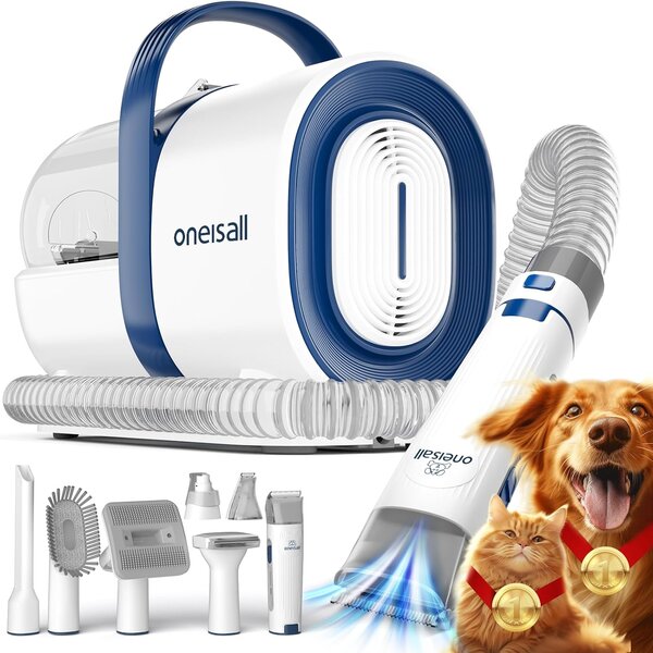 Oneisall Pet Grooming Kit con Aspirazione